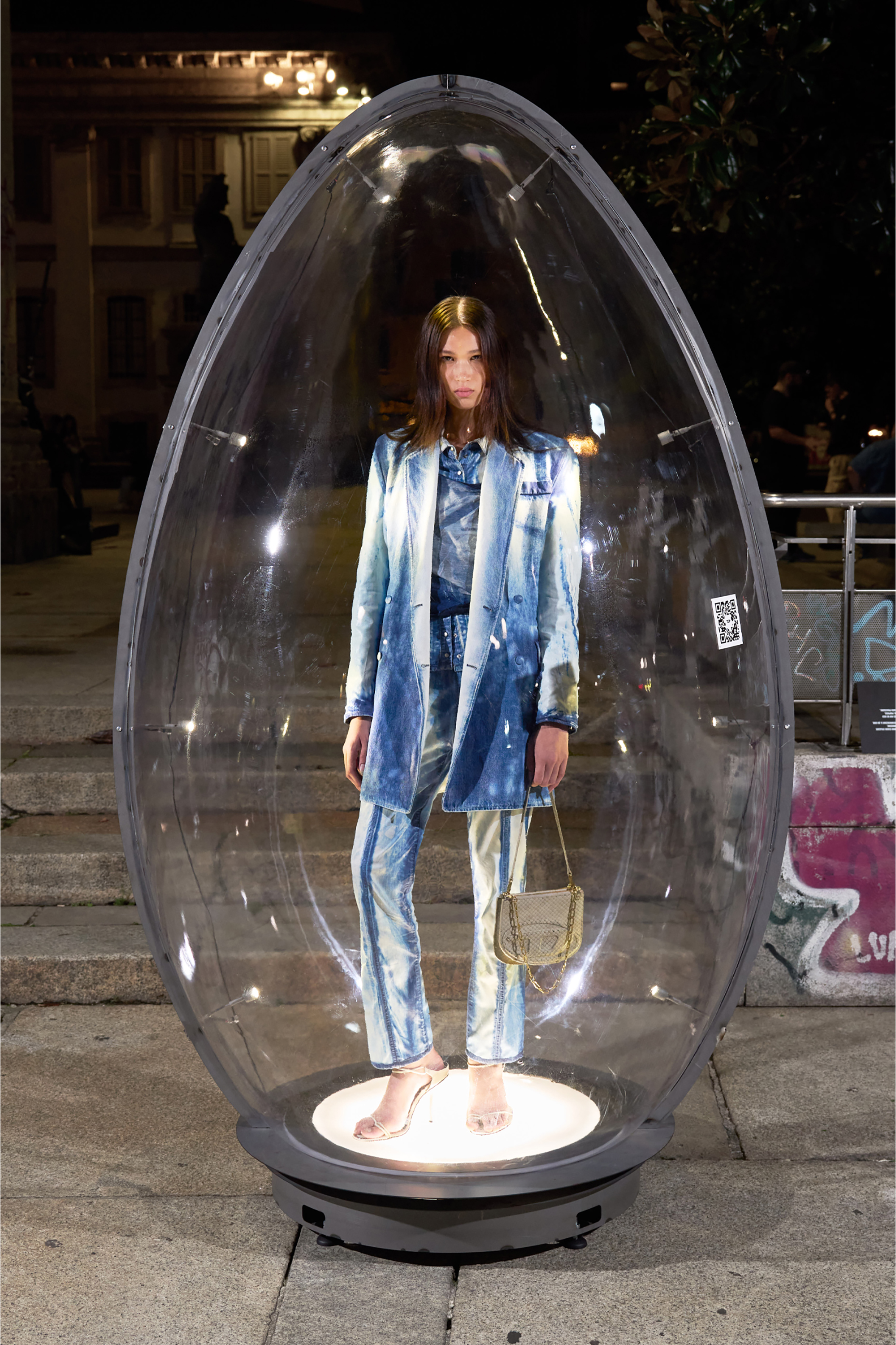 Diesel - DE-LUMEA-FSI1, Woman's Blazer in X-Ray denim in Blue - 4