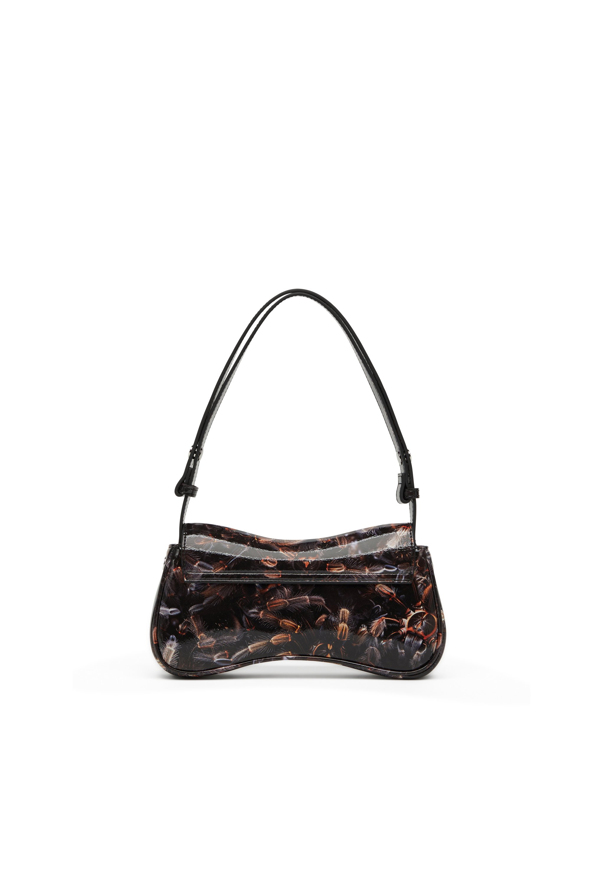 Diesel - PLAY CLUTCH, Woman's Play-Glossy clutch with print in Black/Brown - 3