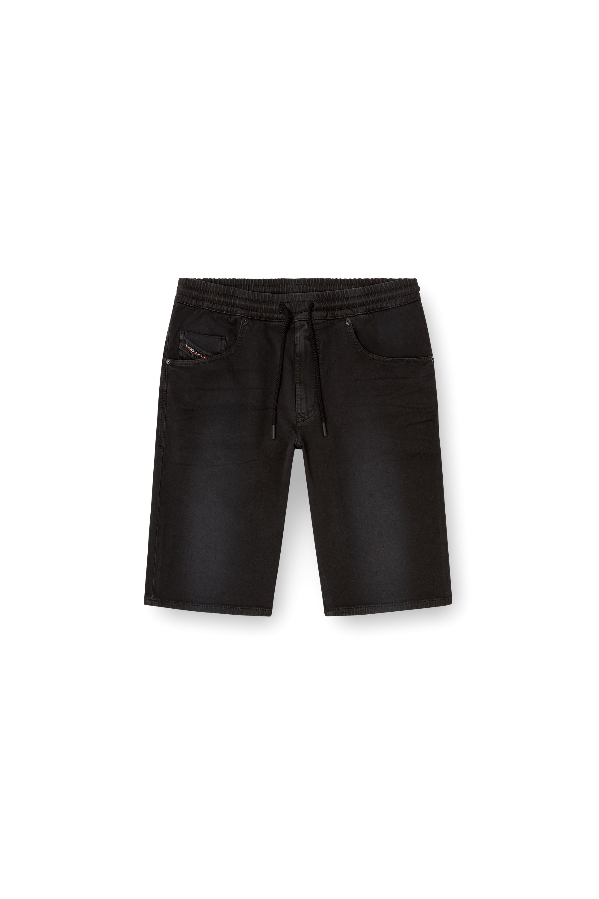 Diesel - 2033 D-KROOLEY-SHORT JOGG, Man's Chino shorts in JoggJeans in Black - 2