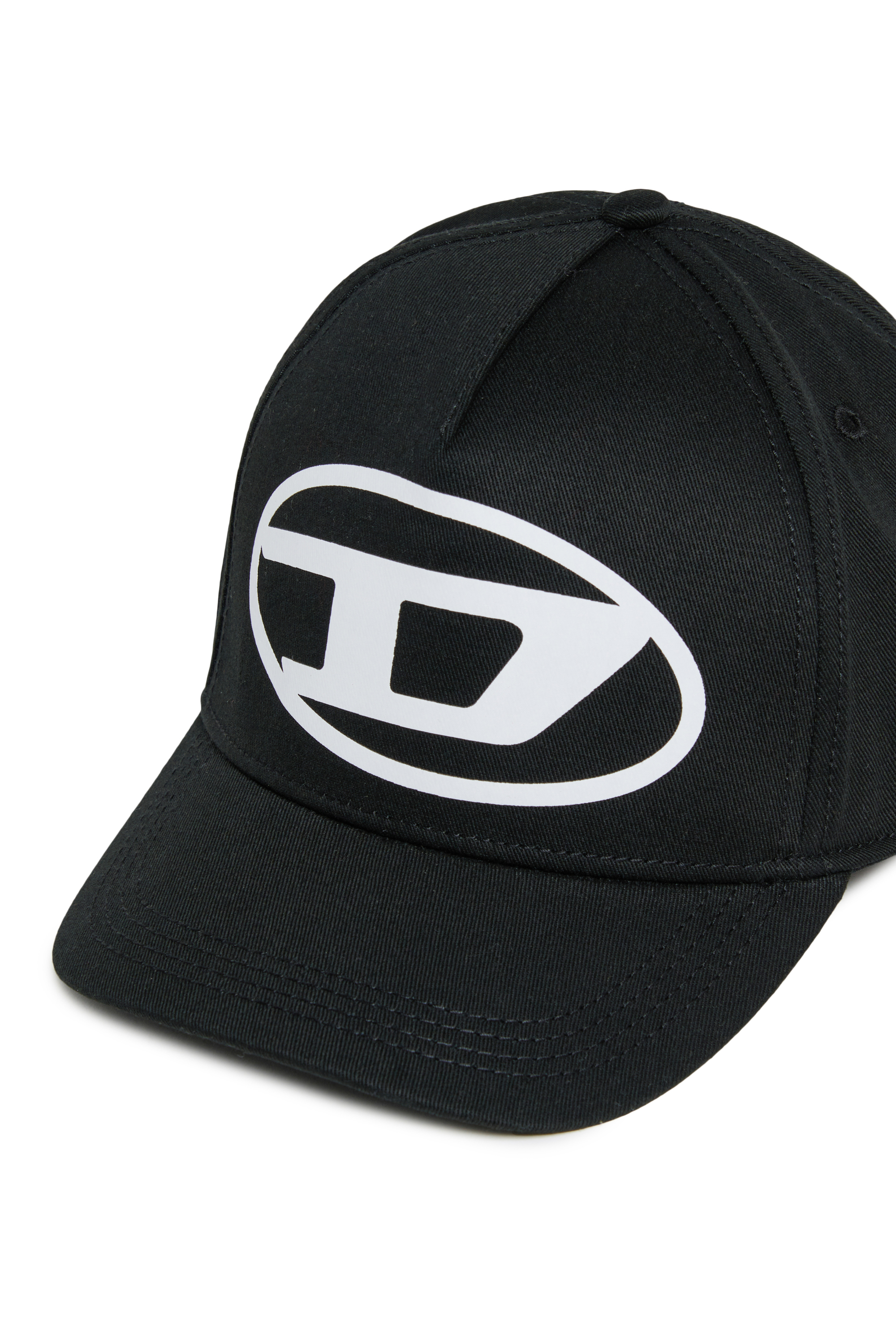 Diesel - FLIMO, Man's Baseball cap with Oval D logo print in Black - 3