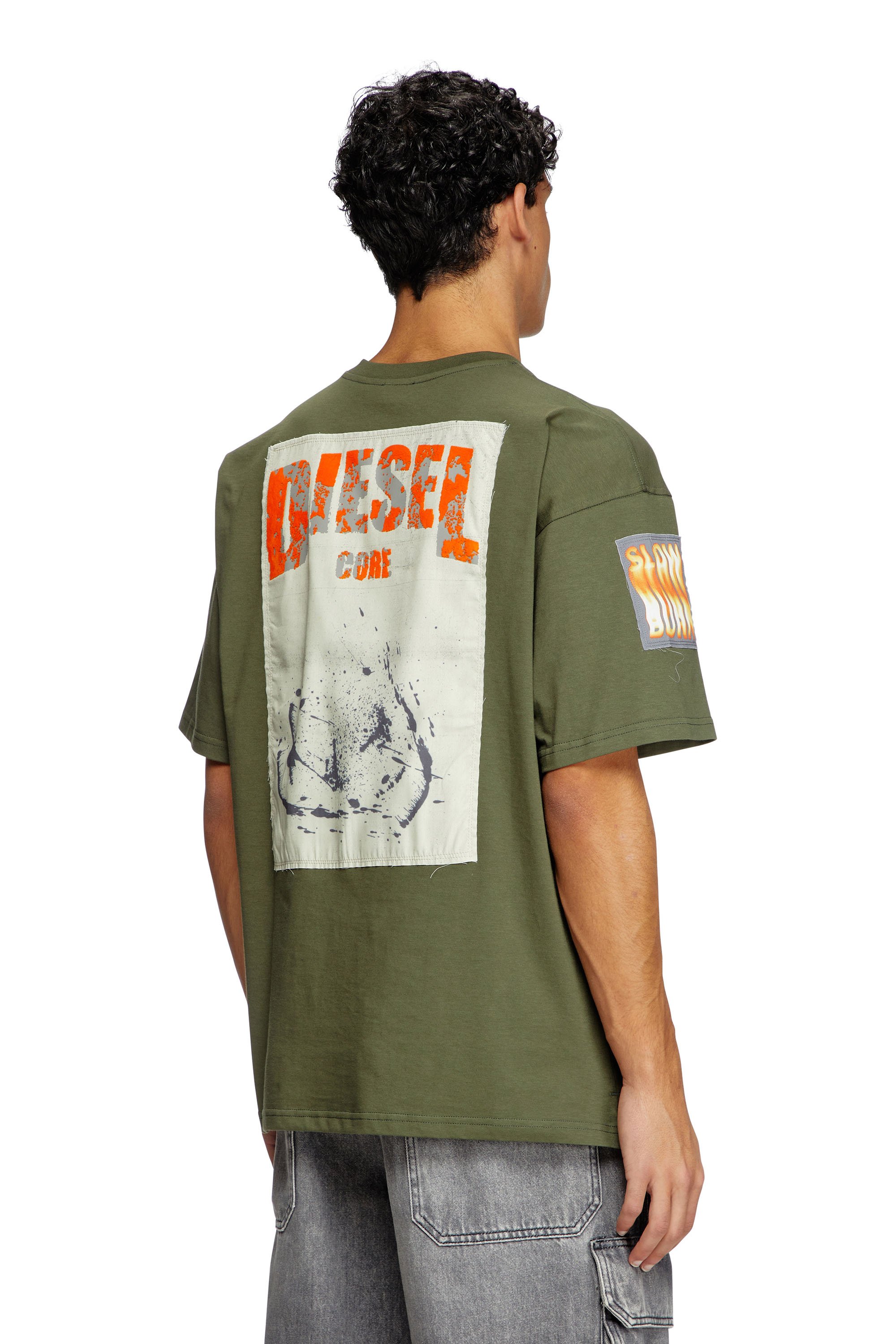 Diesel - T-BOXT-SLITS-R8, Man's T-shirt with patch detail in null - 3