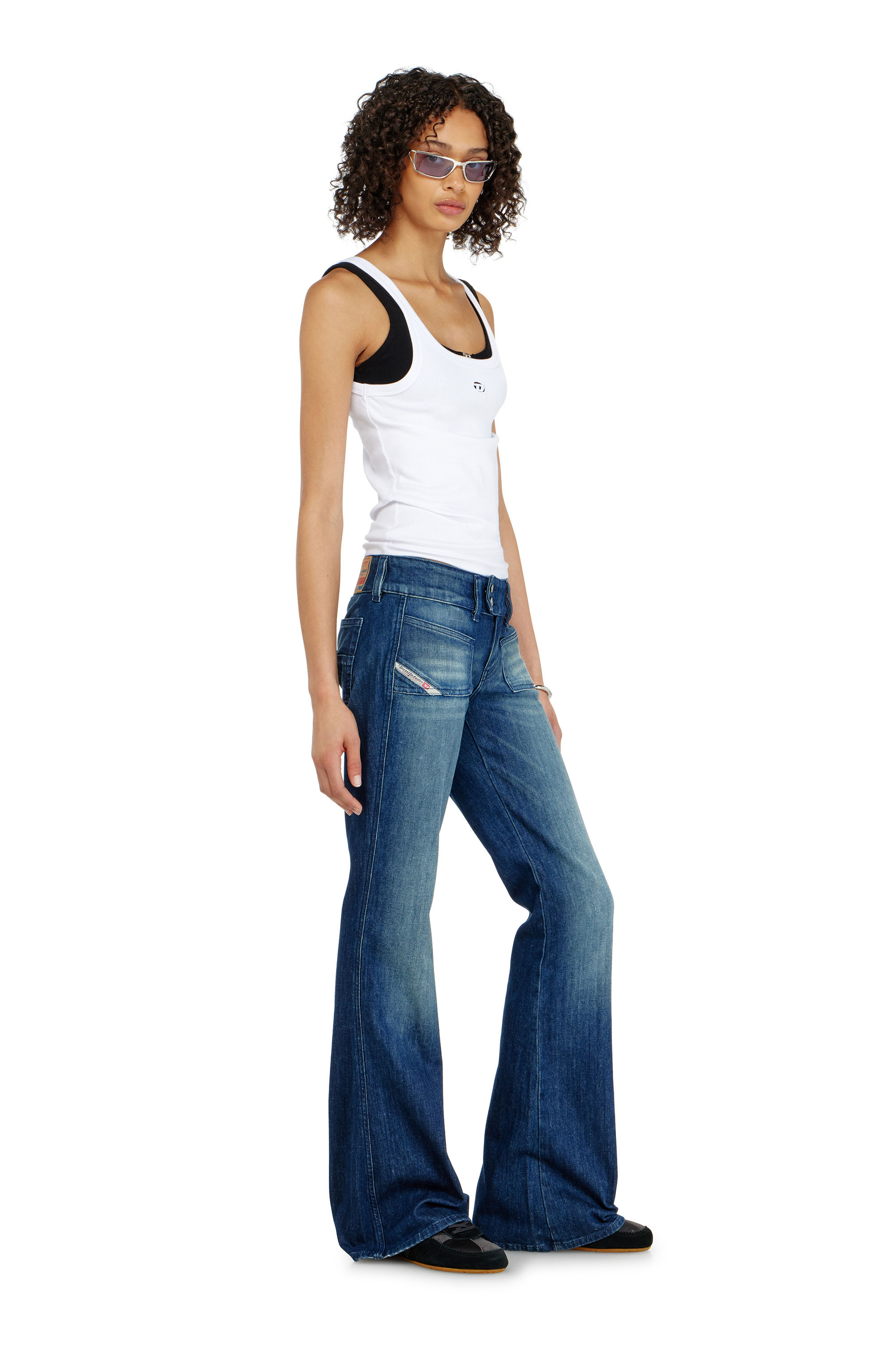Diesel - Woman's Bootcut Jeans D-Hush 0KBBR, Dark Blue - 2
