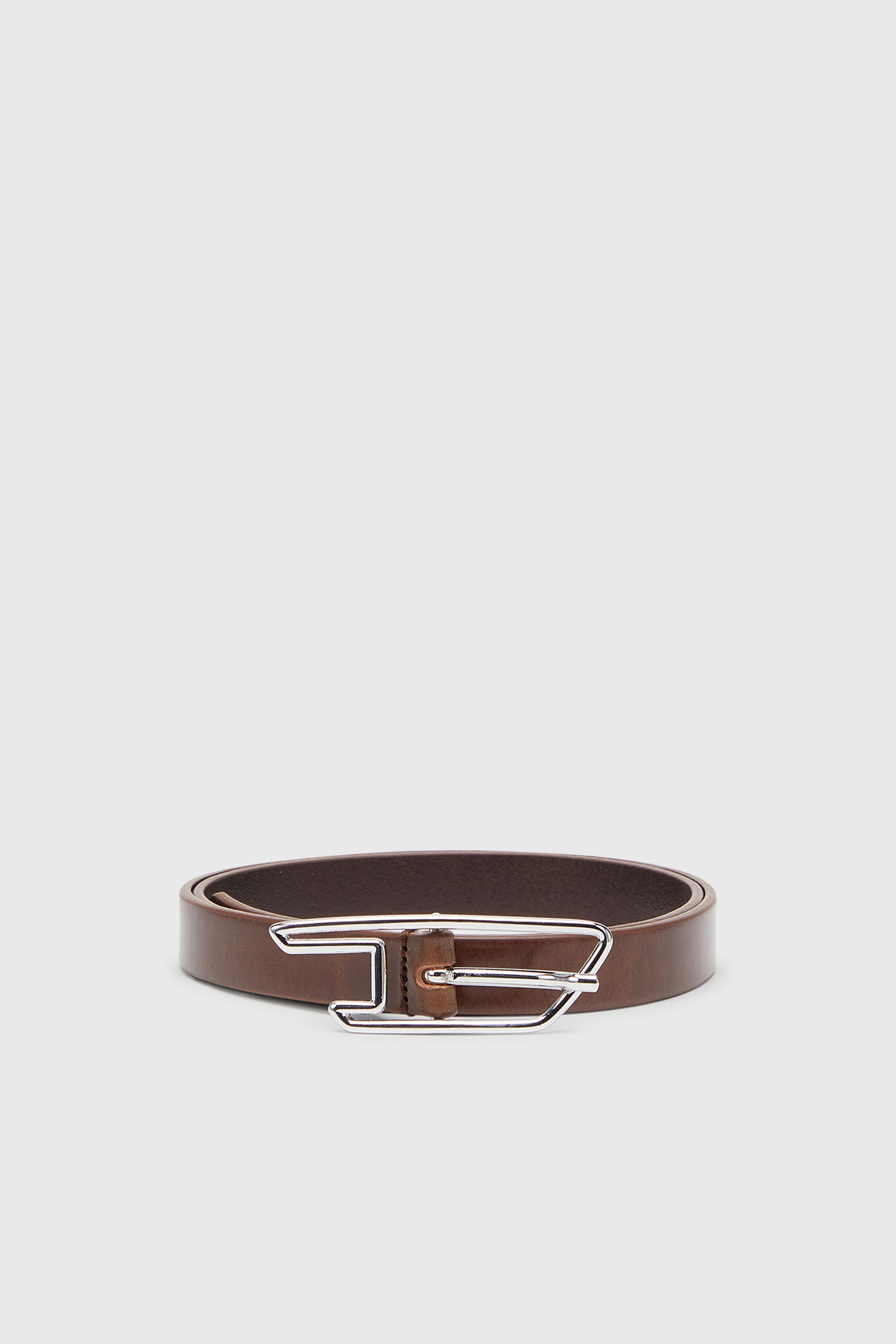2cm belt in pull-up leather with D buckle