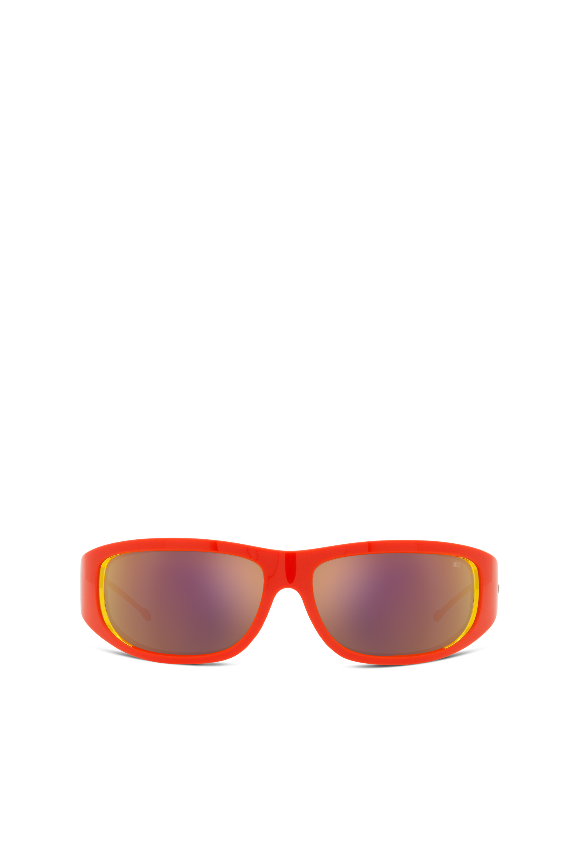 Diesel - 0DL3001, Unisex Wraparound style sunglasses in Orange - Image 1